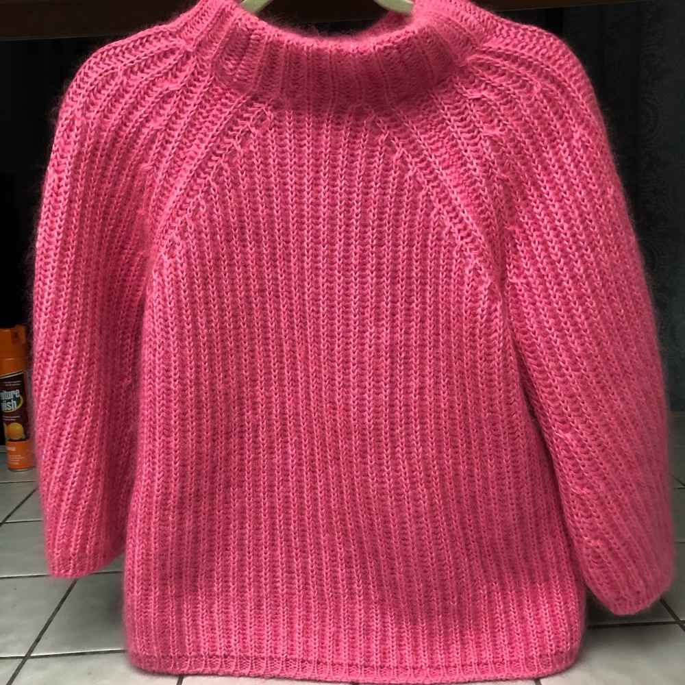 Fendi Pink Mohair Wool Cashmere Blend Sweater